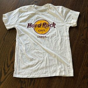 Hard Rock Cafe White Tee Lisbon